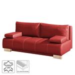 Schlafsofa Novato Echtleder Rot