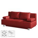 Schlafsofa Dayly Echtleder Rot