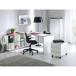 Hoekbureau Bianconero 2-delige set - hout - met tafel 180x70cm