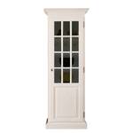 Armoire vitrine La Carlotta II II - Pin massif - Crème - Sans éclairage