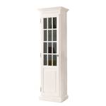 Armoire vitrine La Carlotta III Pin massif - Crème - Sans éclairage - Sans éclairage