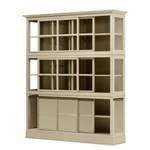 Vitrine Azjana Partiellement en pin massif - Beige clair