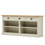 Dressoir Sollerön II Wit pijnboomhout/honingkleurig pijnboomhout/zwart