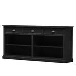 Sideboard Sollerön II Pinie massiv - Schwarz