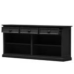 Sideboard Sollerön II Pinie massiv - Schwarz