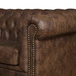 Fauteuil Kamaru Imitation cuir Marron chocolat