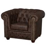 Fauteuil Kamaru Imitation cuir Marron bison