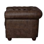 Fauteuil Kamaru Imitation cuir Marron bison