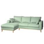 Ecksofa Greeneville Strukturstoff Mint - Longchair davorstehend links