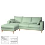 Ecksofa Greeneville Strukturstoff Mint - Longchair davorstehend links