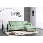 Ecksofa Greeneville Strukturstoff Mint - Longchair davorstehend rechts