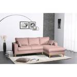 Ecksofa Greeneville Strukturstoff Mauve - Longchair davorstehend rechts