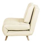 Fauteuil convertible Rovigo Cuir synthétique blanc - Crème