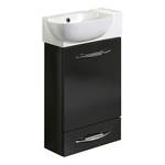 Ensemble meuble lavabo Gusi Anthracite brillant - Anthracite brillant