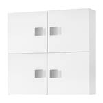 Armoire suspendue Genf Blanc brillant / Blanc - 4 portes - 4 portes