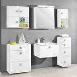 Armoire basse Genf Blanc brillant / Blanc - 2 portes, 2 tiroirs