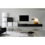 Wohnwand Cube LC II (8-teilig) Blanc brillant / Anthracite brillant