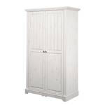 Armoire à vêtements Karlotta (2 portes) Pin / Blanc lavé - Blanc délavé