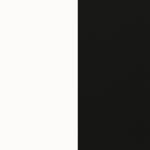 Étagère London II Blanc mat / Noir mat - Blanc / Noir