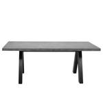 Table extensible Thornton (extensible) - Imitation béton / Noir matt