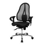 Bürodrehstuhl Sitness 15 Kunstfaser / Metall - Schwarz / Chrom
