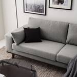 Sofa Billund (3-Sitzer) Strukturstoff Grau - Textil - 237 x 84 x 91 cm