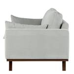 3-Sitzer Sofa BILLUND Baumwollstoff Vele: Grau - Buche Dunkel