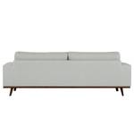 3-Sitzer Sofa BILLUND Baumwollstoff Vele: Grau - Buche Dunkel