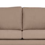 2-Sitzer Sofa BILLUND Baumwollstoff Vele: Taupe - Buche Dunkel