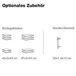 Drehtürenschrank Nuevo Alpinweiß/Eiche Sägerau Dekor - Breite: 135 cm