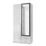 Armoire à portes battantes Nuevo Blanc alpin / Anthracite - Largeur : 90 cm