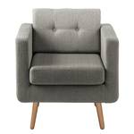 Fauteuil Croom geweven stof - leembruin - Zonder hocker - Geweven stof Polia: Fango - Zonder hocker