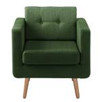 Fauteuil Croom Tissu - Vert ancien - Sans repose-pieds - Tissu Polia: Vert vieilli - Sans repose-pieds