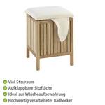 Tabouret salle de bain Norway Tissu / Noyer massif