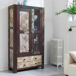 Armoire vitrine Goa II Acacia / Manguier partiellement massif Multicolore