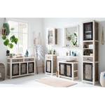 Armoire basse Goa White Acacia massif - Multicolore