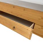Massief houten bed Cenan Loogkleurig Gebeitst beukenhouten walnoot & gelakt grenenhout - 200 x 200cm