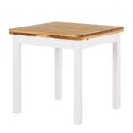 Table extensible Karley Pin massif - Epicéa blanc / Epicéa coloris lessivé - Epicéa blanc / Epicéa lessivé - 77 x 77 cm