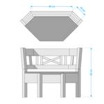 Élément de banc d’angle Fjord Pin massif - Gris / Couleur bois lessivé - Epicéa gris / Epicéa lessivé