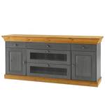 Sideboard Bergen Kiefer massiv - Grau/Laugenfarbig