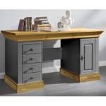 Bureau Bergen 143 cm massief grenenhout - Grijs/loogkleurig