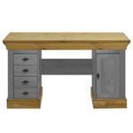 Bureau Bergen 143 cm massief grenenhout - Grijs/loogkleurig