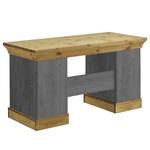 Bureau Bergen 143 cm massief grenenhout - Grijs/loogkleurig