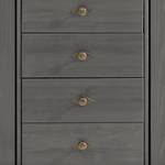 Highboard Bergen Kiefer massiv - Grau/Laugenfarbig - Kiefer Grau / Kiefer Laugenfarbig