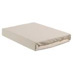 Drap-housse en jersey surmatelas double Coton - Crème - 140 x 200 cm