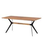 Table Semaros Chêne chevelu / Chêne sauvage massif / Métal - 180 x 90 cm