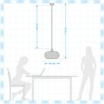 Hanglamp Lawrence glas/kunststof - 1 lichtbron