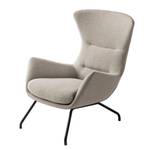 Fauteuil Hepburn II Tissu - Noir - Tissu Milan Beige - Tissu Milan : Beige - Noir