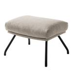 Polsterhocker Hepburn II Webstoff Milan: Beige - Schwarz