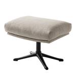 Hocker HEPBURN met kruisvoet geweven stof - Geweven stof Milan: Beige - Zwart